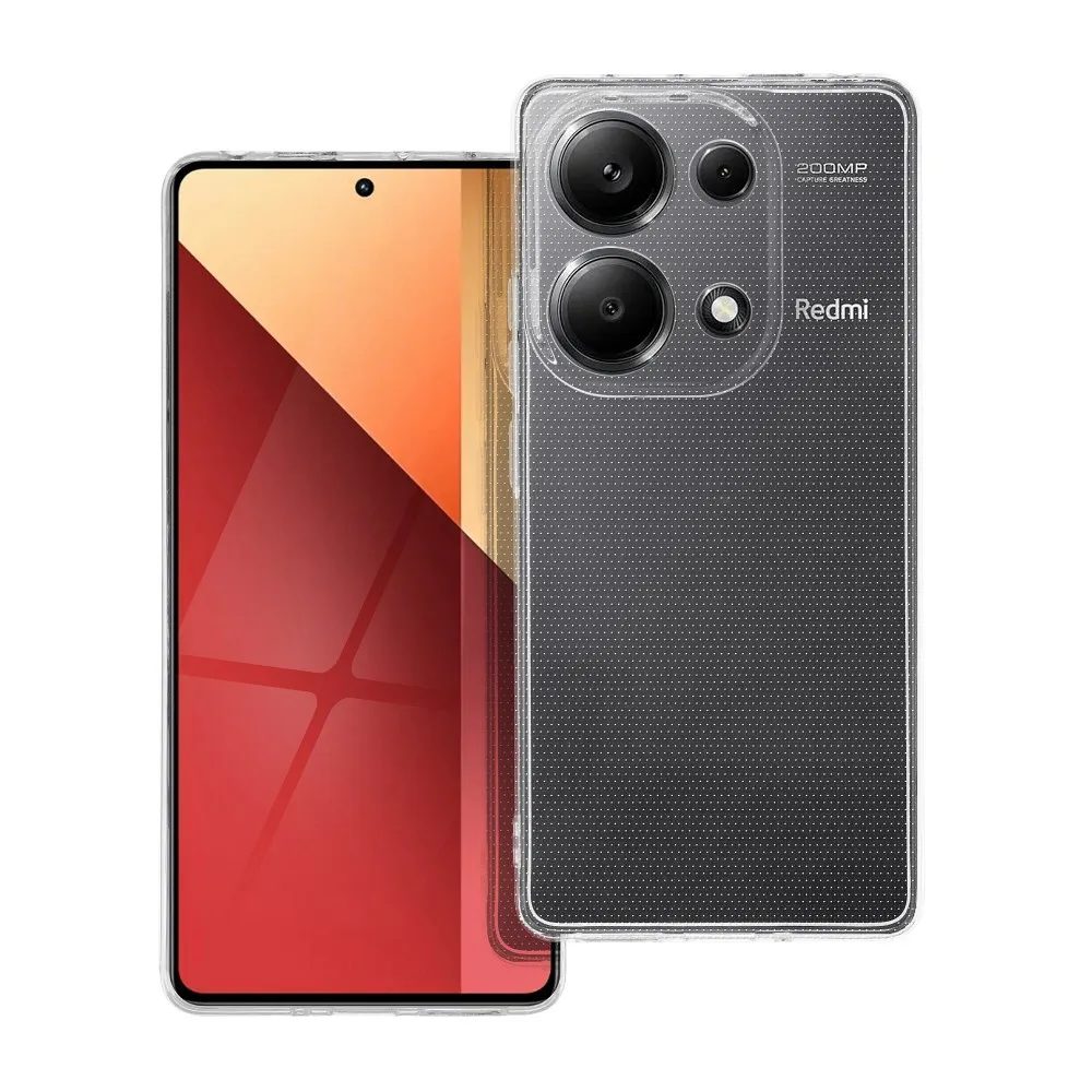 Clear Case 2mm kameravédelemmel, Xiaomi Redmi Note 13 Pro 4G, átlátszó