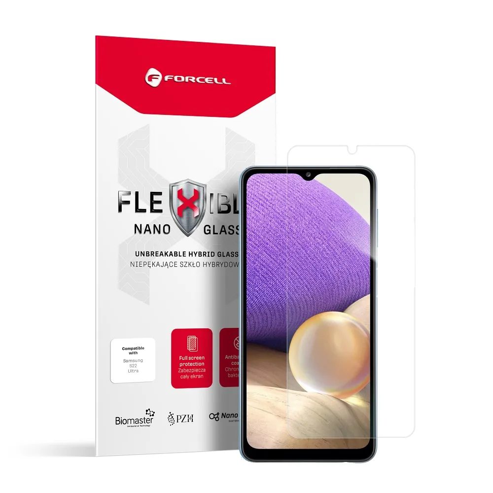 Forcell Flexible Nano Glass Hibrid üveg, Samsung Galaxy A32 5G, átlátszó