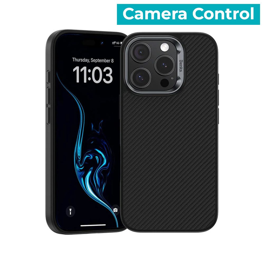Benks Magnetic Armor Pro Kevlar obal Metal Frame, iPhone 16 Pro Max, čierny