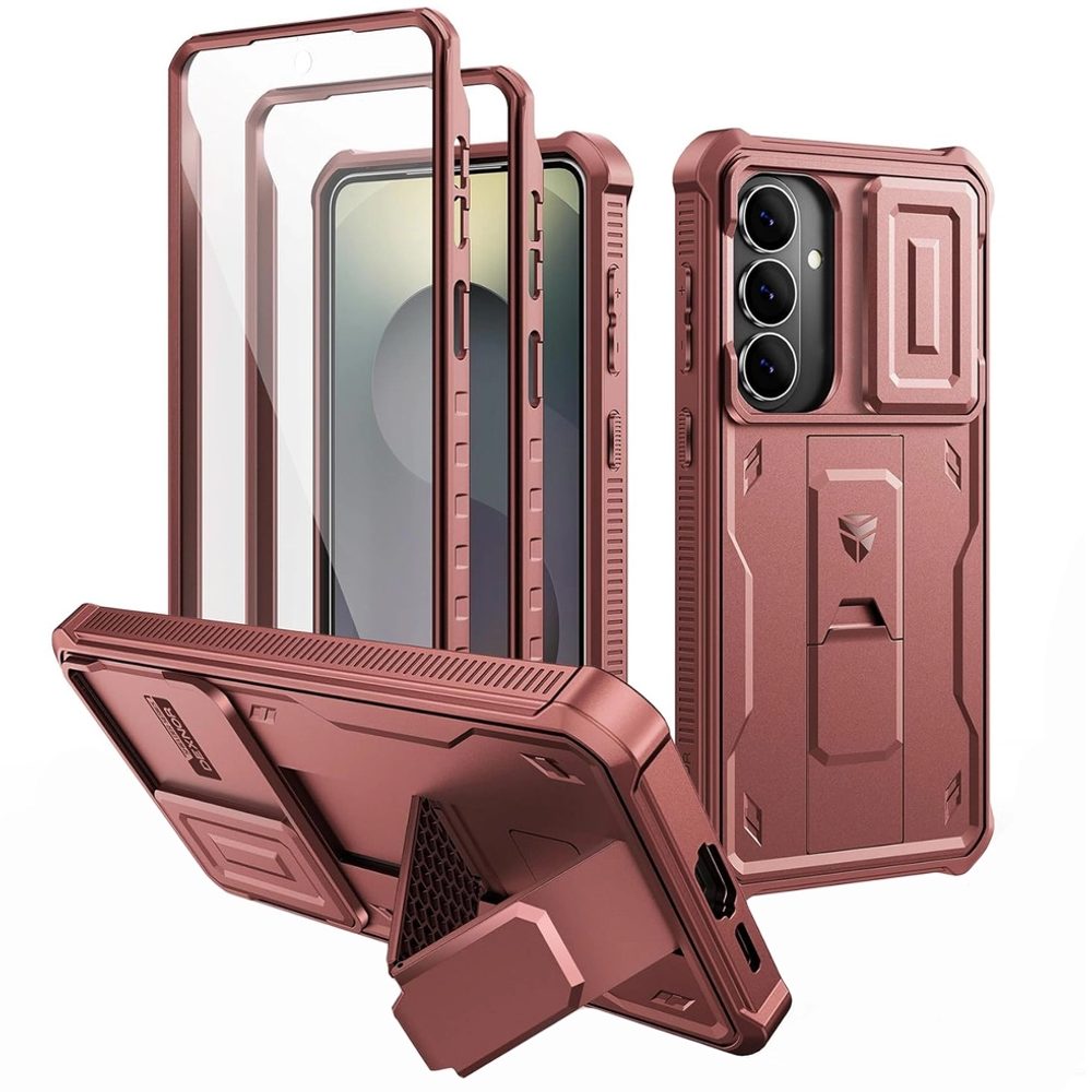 Levně Dexnor 360 Kickstand Camprotector obal Samsung Galaxy S26 Plus, vínový