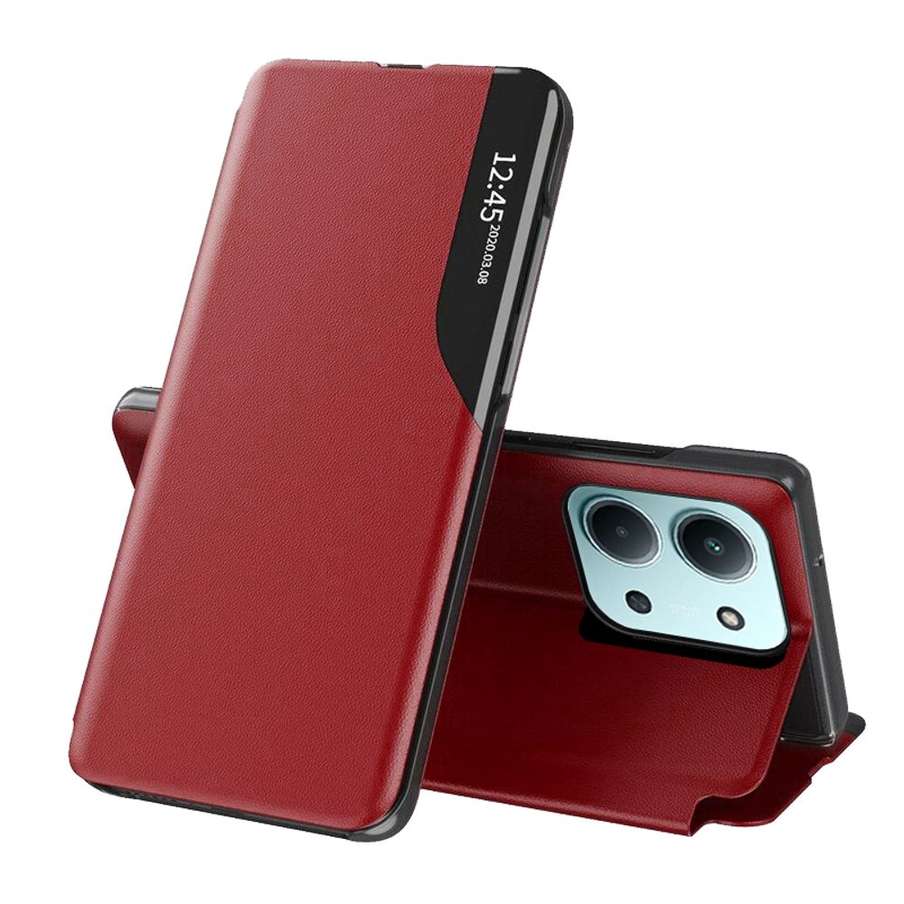 Levně Eco Leather View Case, Xiaomi Redmi 15C 4G / 5G / Poco C85 4G, červené
