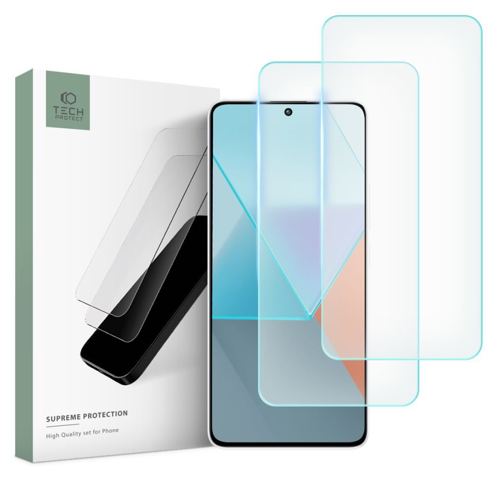 Tech-Protect Supreme Set, 2 Tvrzené Skla, Xiaomi Redmi Note 13 / 13 Pro / 4G / 5G