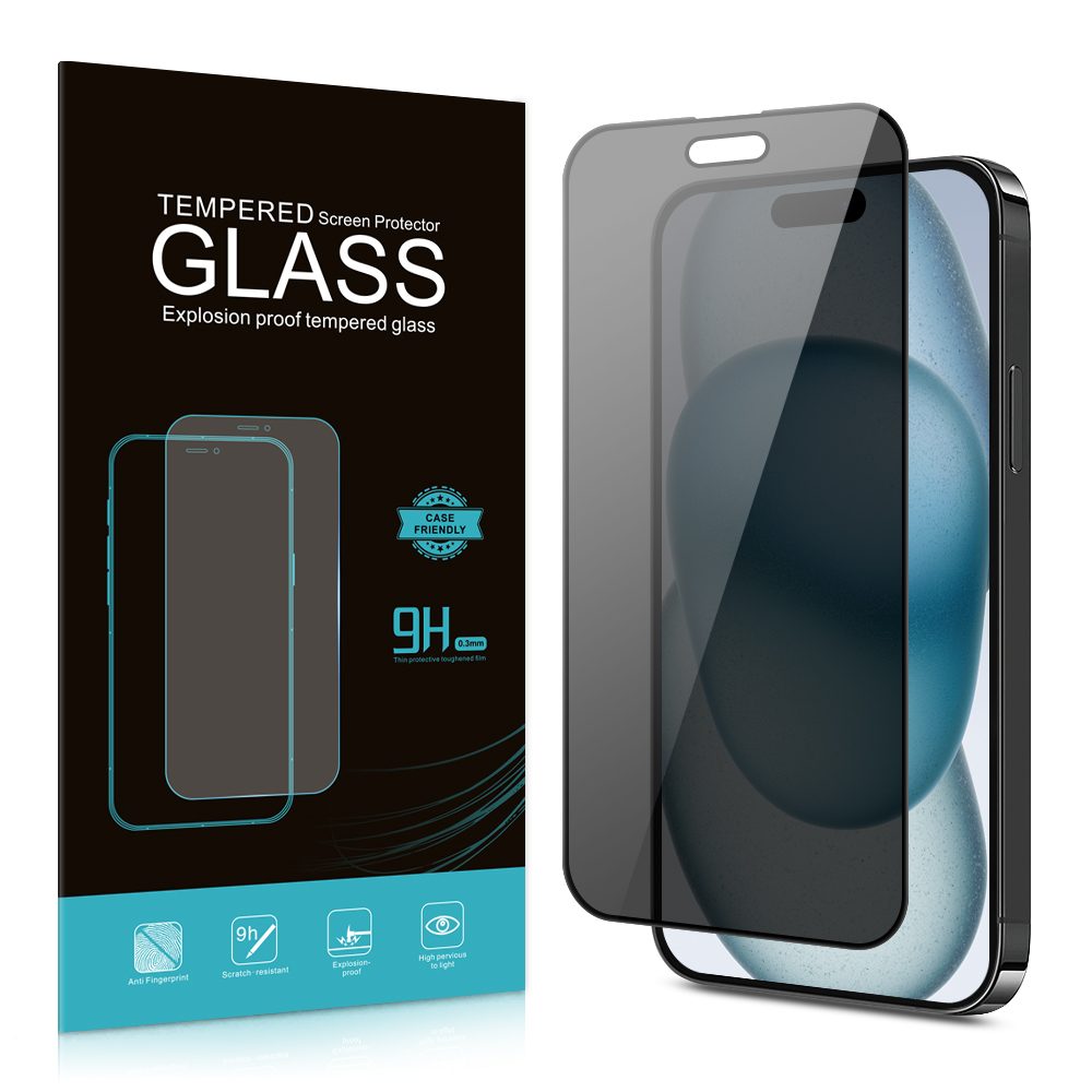 Privacy 5D Zaščitno Kaljeno Steklo, IPhone 15 Plus