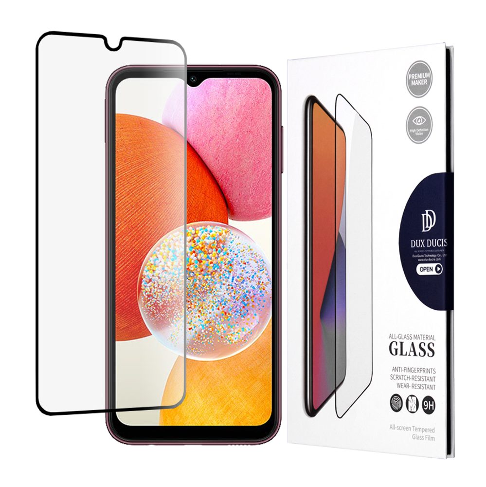 Dux Ducis Folie De Sticlă Securizată, Samsung Galaxy A14 4G / 5G, Neagră