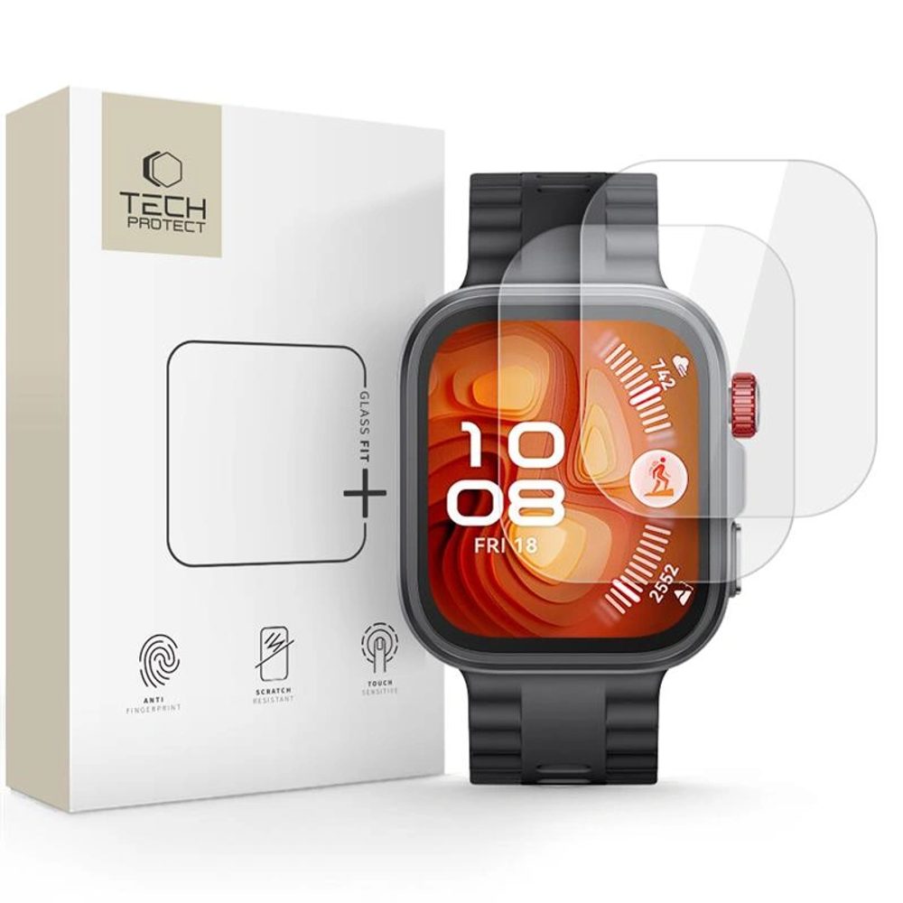 Tech-Protect Tvrzené sklo Glass Fit+, Huawei Watch Fit 4 Pro, 2 kusy