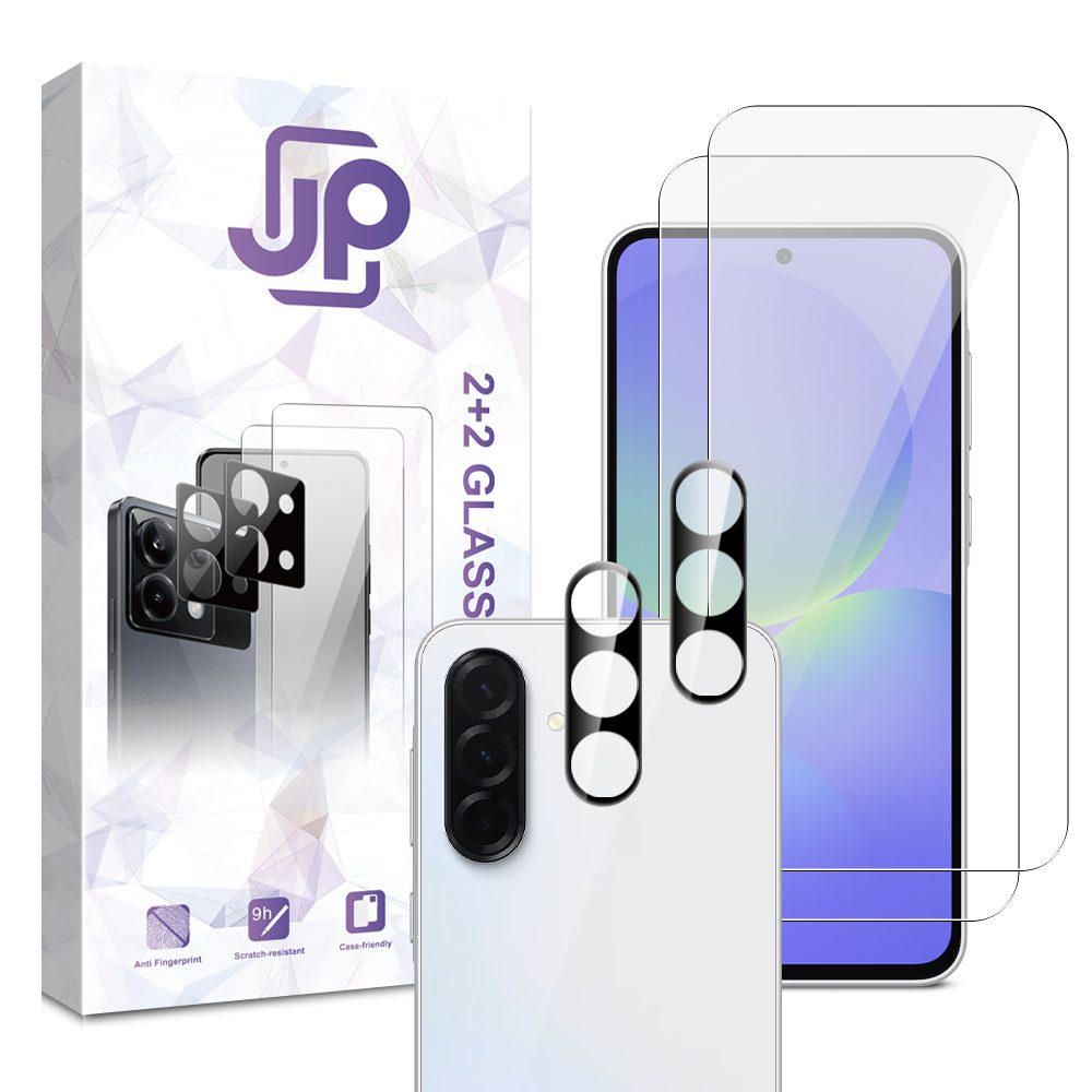 Levně JP Combo pack, Sada 2 tvrzených skel a 2 sklíček na fotoaparát, Samsung Galaxy A57
