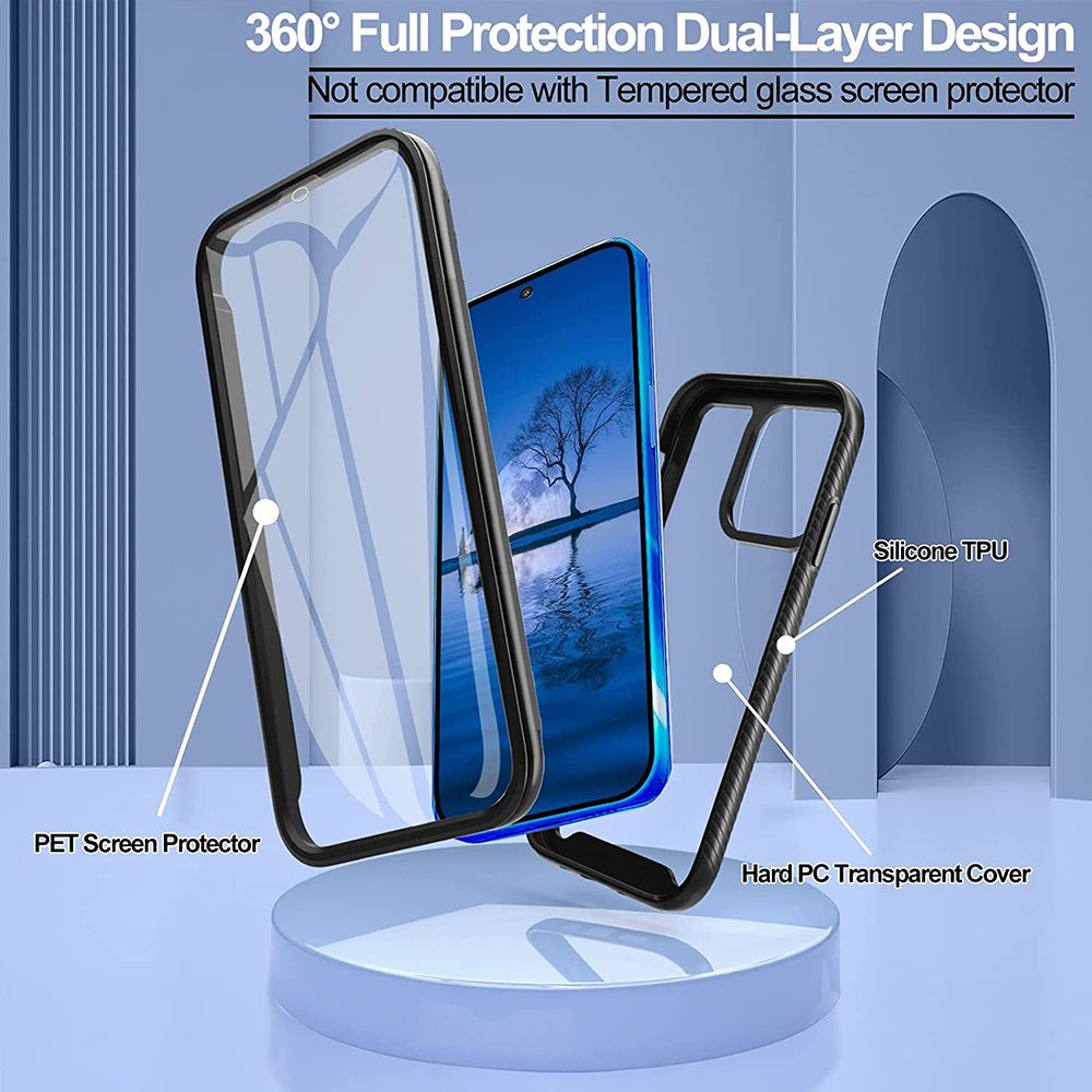 Techsuit Defense360 Pro + Ochranná Fólie, Honor Magic 4 Lite 5G, černý