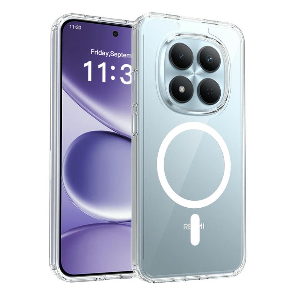Levně Magsafe Clear obal, Xiaomi Redmi Note 15 Pro 5G, průhledný