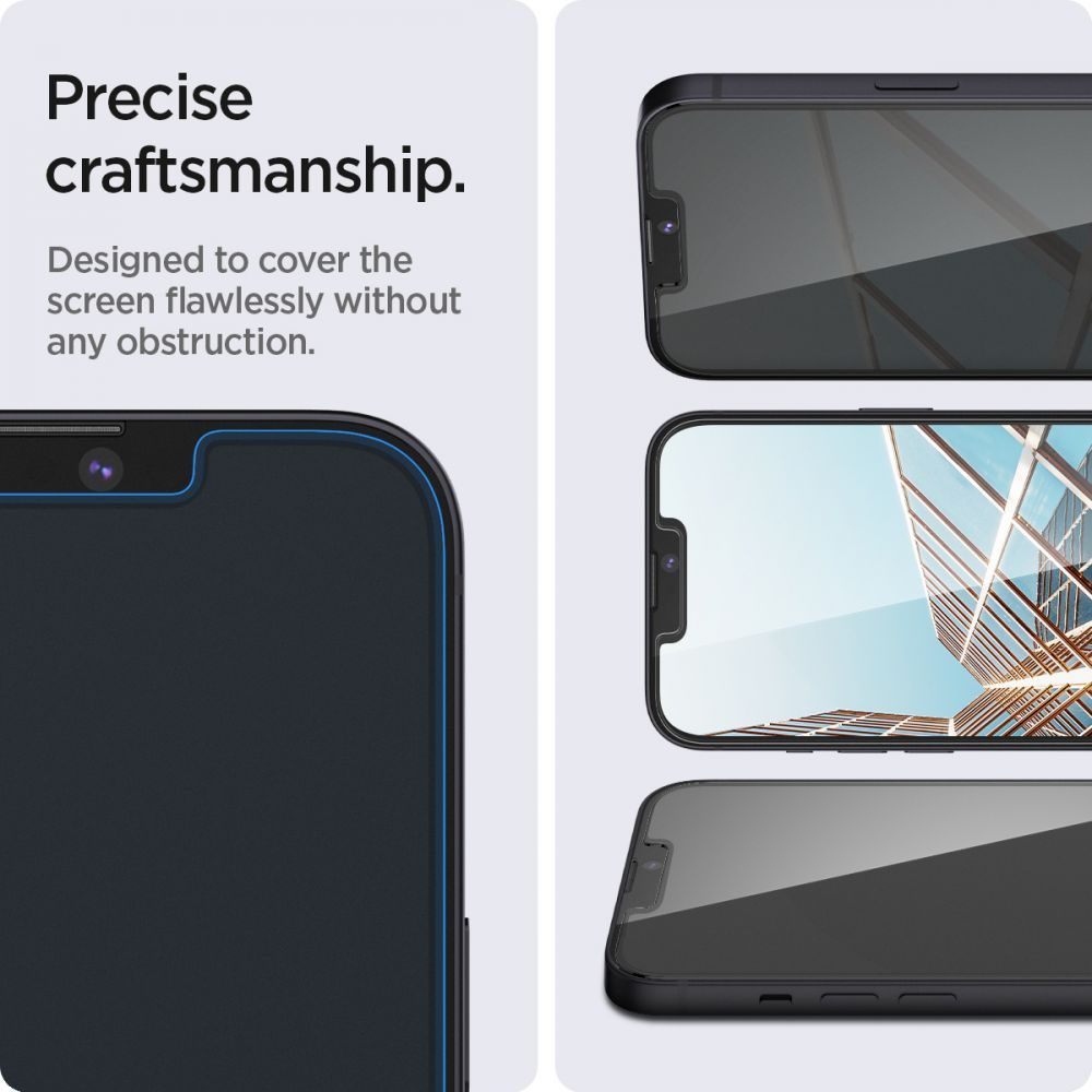 Spigen Glas.TR Slim Privacy Zaščitno Kaljeno Steklo, IPhone 13/13 Pro/14