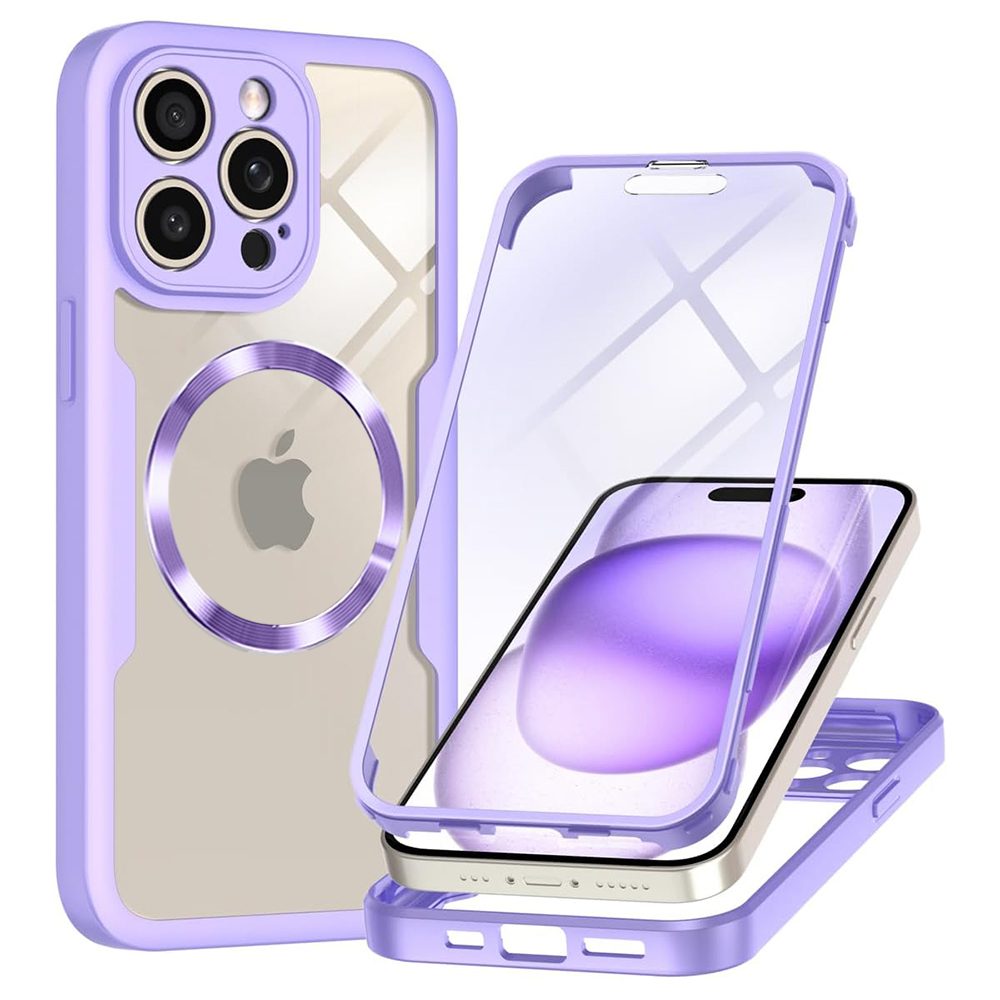 Levně Techsuit MagSafe ColorVerse 360, iPhone 14 Pro, fialový