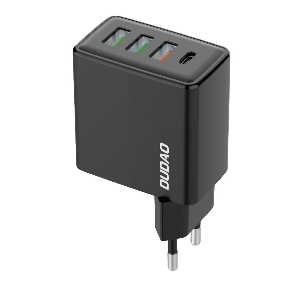 Dudao Rýchlonabíjačka 3x USB / 1x USB-C, 20W, PD, QC 3.0, čierna (A5H)