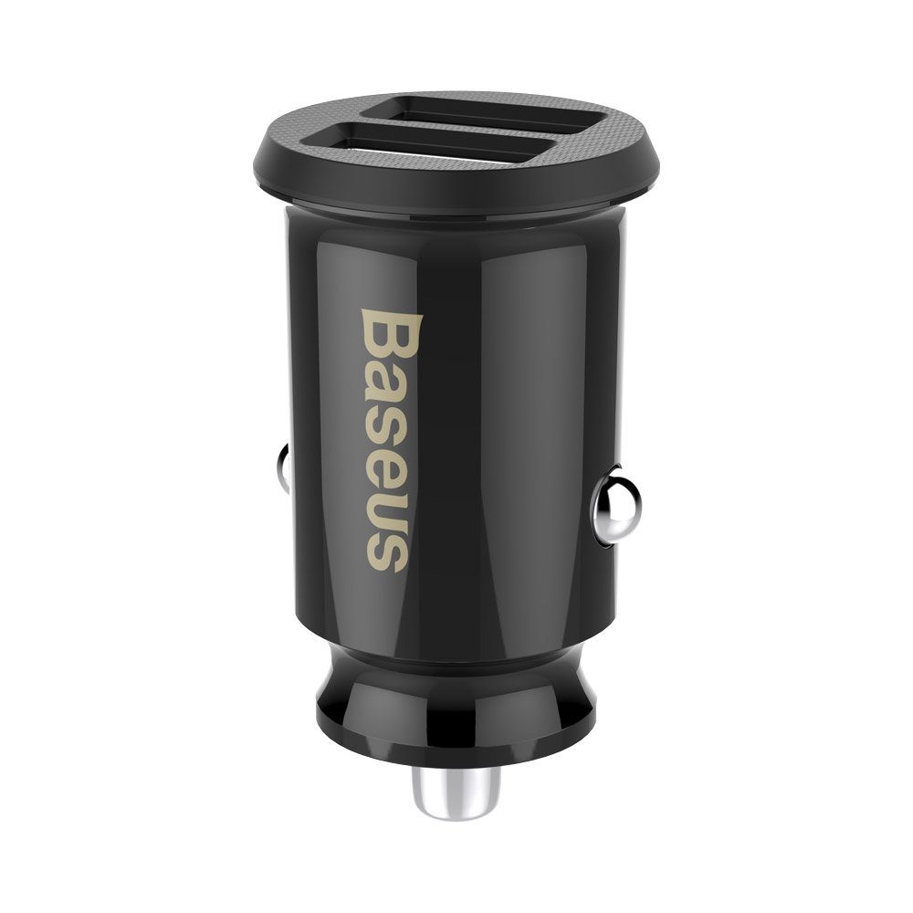 Baseus Grain Car Charger Mini, Univerzális Intelligens Autós Töltő, Fekete (CCALL-ML01)