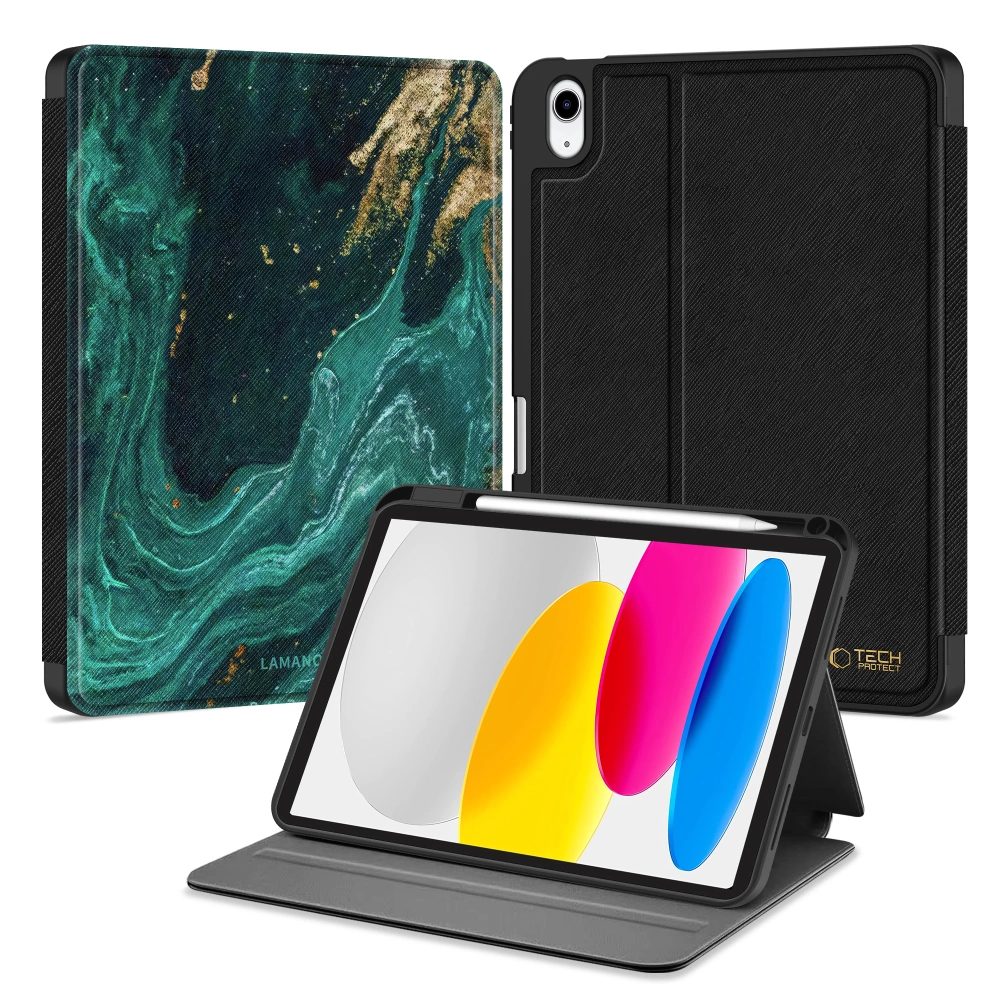 Levně Tech-Protect Lamano pouzdro, iPad 10,9" (10 / 2022) / 11" (11 / 2025), verde aura