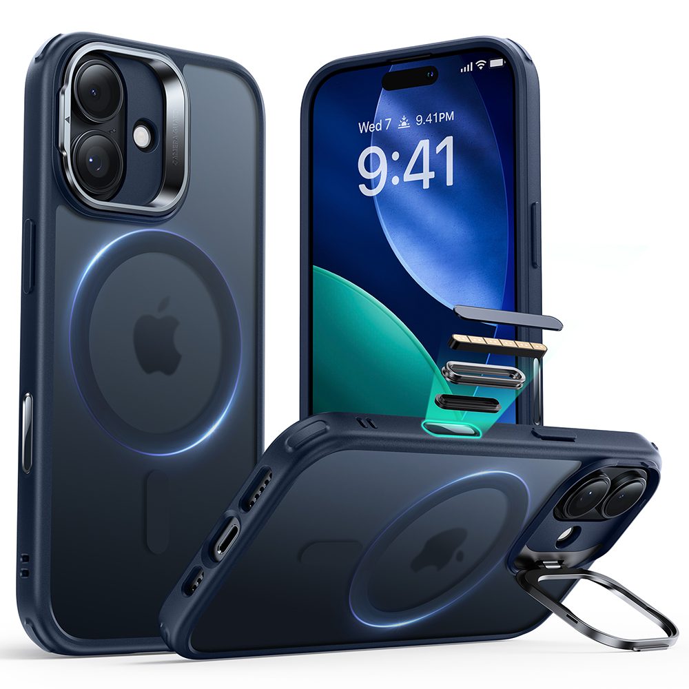 Levně Kryt ESR Classic Hybrid HaloLock Kickstand, iPhone 17, frosted blue