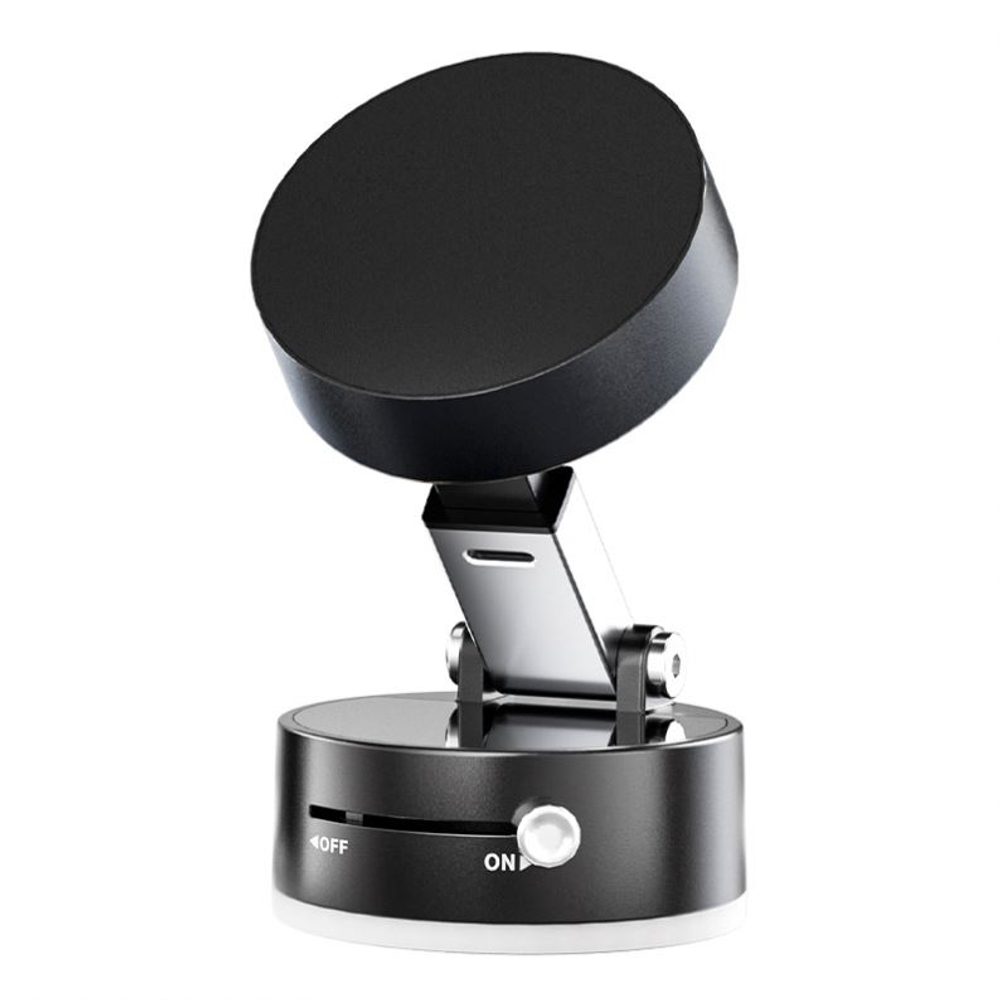 Levně 360° magnetický nastavitelný přísavný držák telefonu do auta s kovovým ramenem, černý, C47