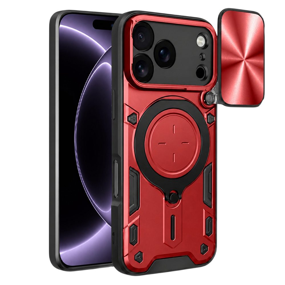 Techsuit CamGuard Pro, iPhone 17 Pro / 18 Pro, roșu