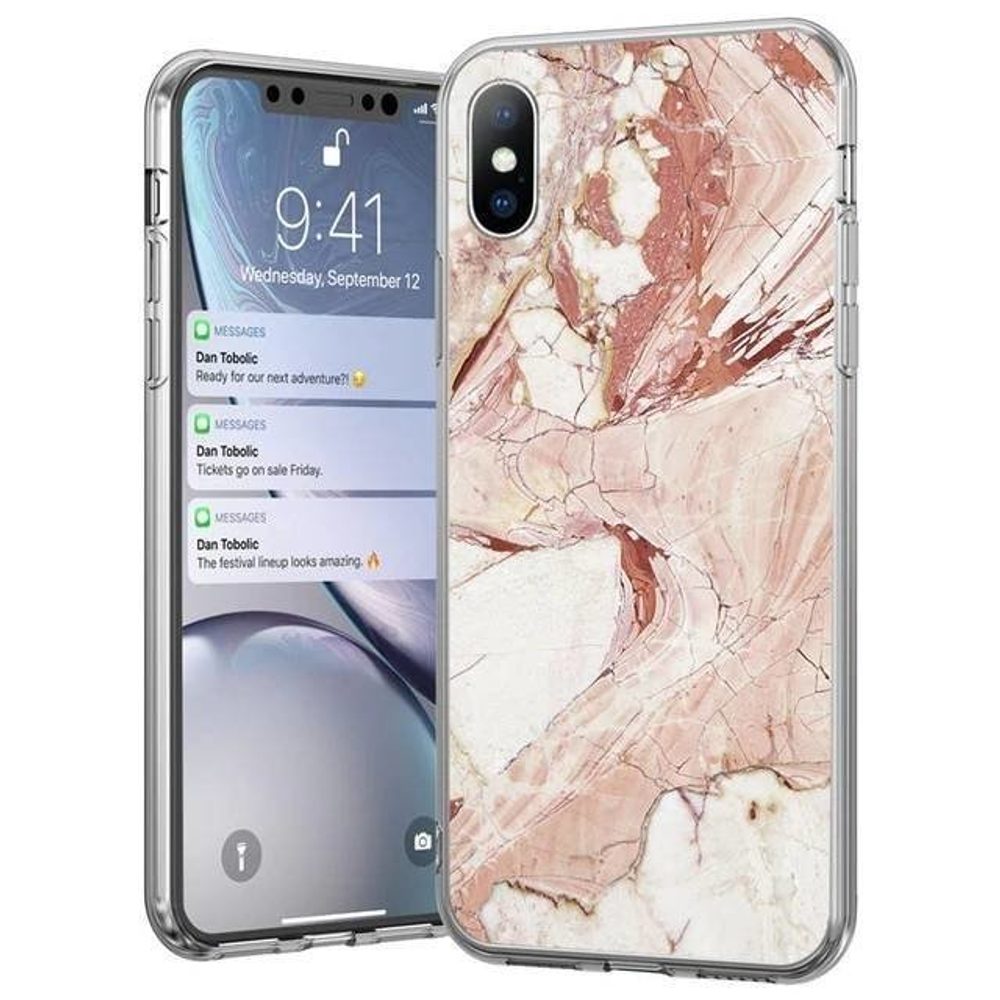 Wozinsky Marble, iPhone 13 Pro Max, růžový