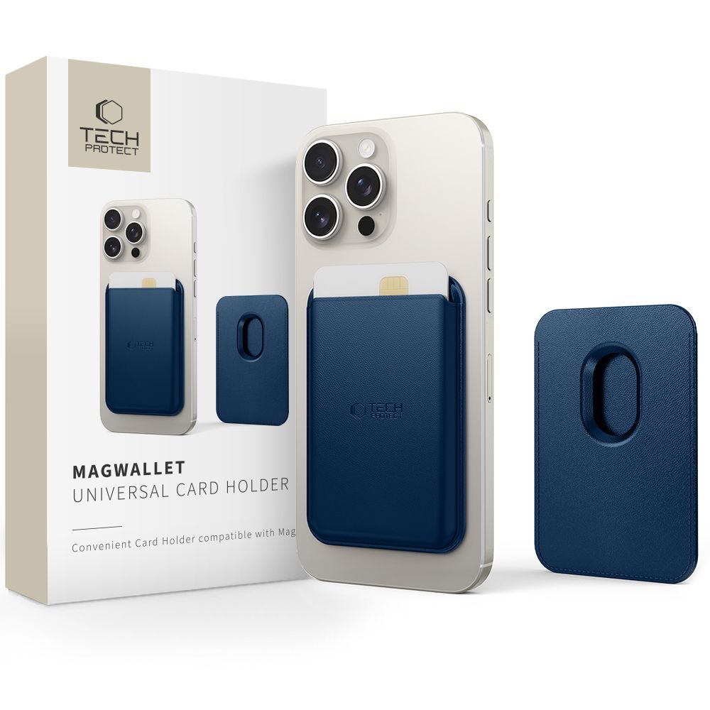 Tech-Protect MagWallet MagSafe univerzální magnetické pouzdro na karty, modré