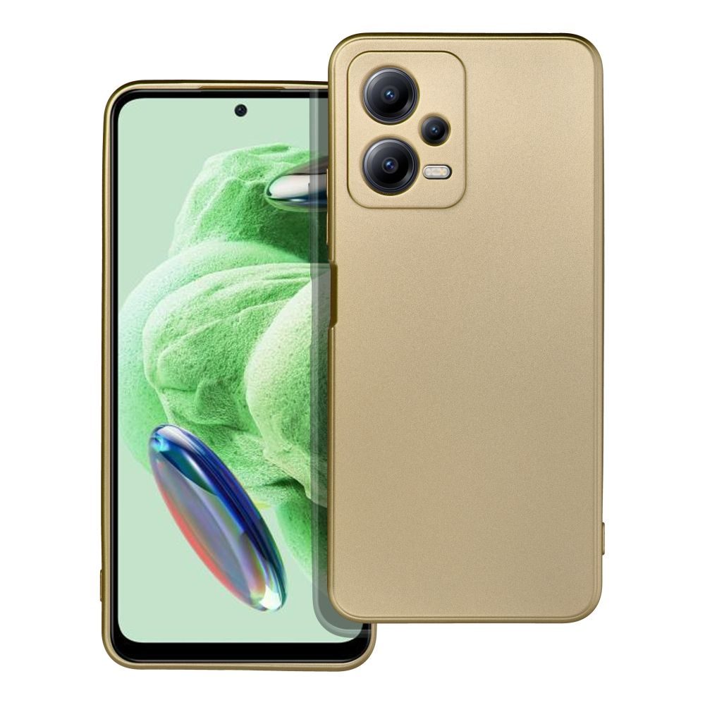 Metallic Obal, Xiaomi Redmi Note 12 5G, Zlatý