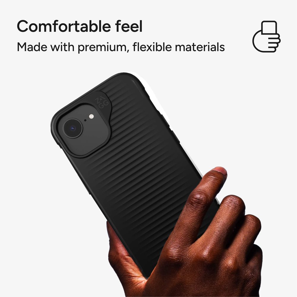 ZAGG Luxe ochranný kryt, iPhone 13 / 14 / 15 / 16e / 17e, čierny