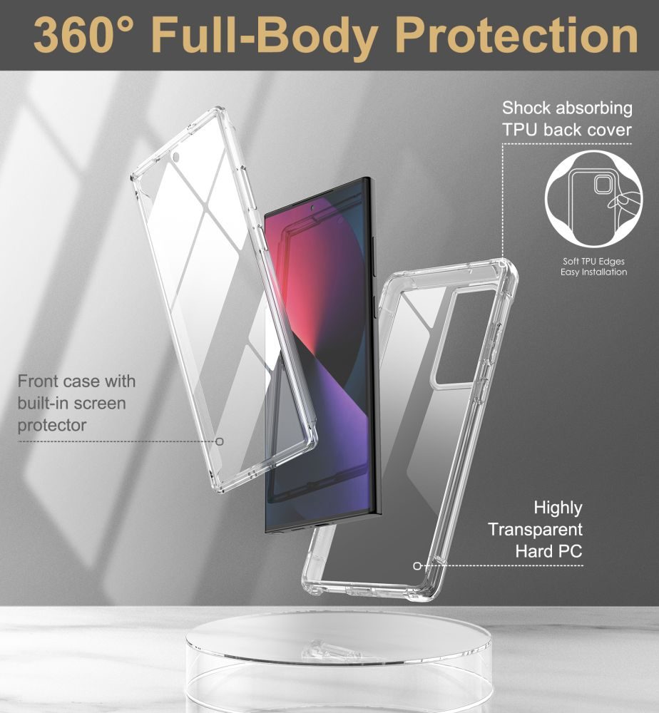 Tech-Protect Kevlár Tok, Samsung Galaxy S23 Ultra, átlátszó