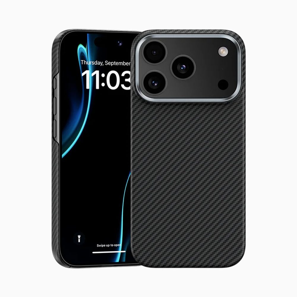 Levně Benks Magnetic Armor Air Kevlar obal Metal Frame, iPhone 17 Pro, černý