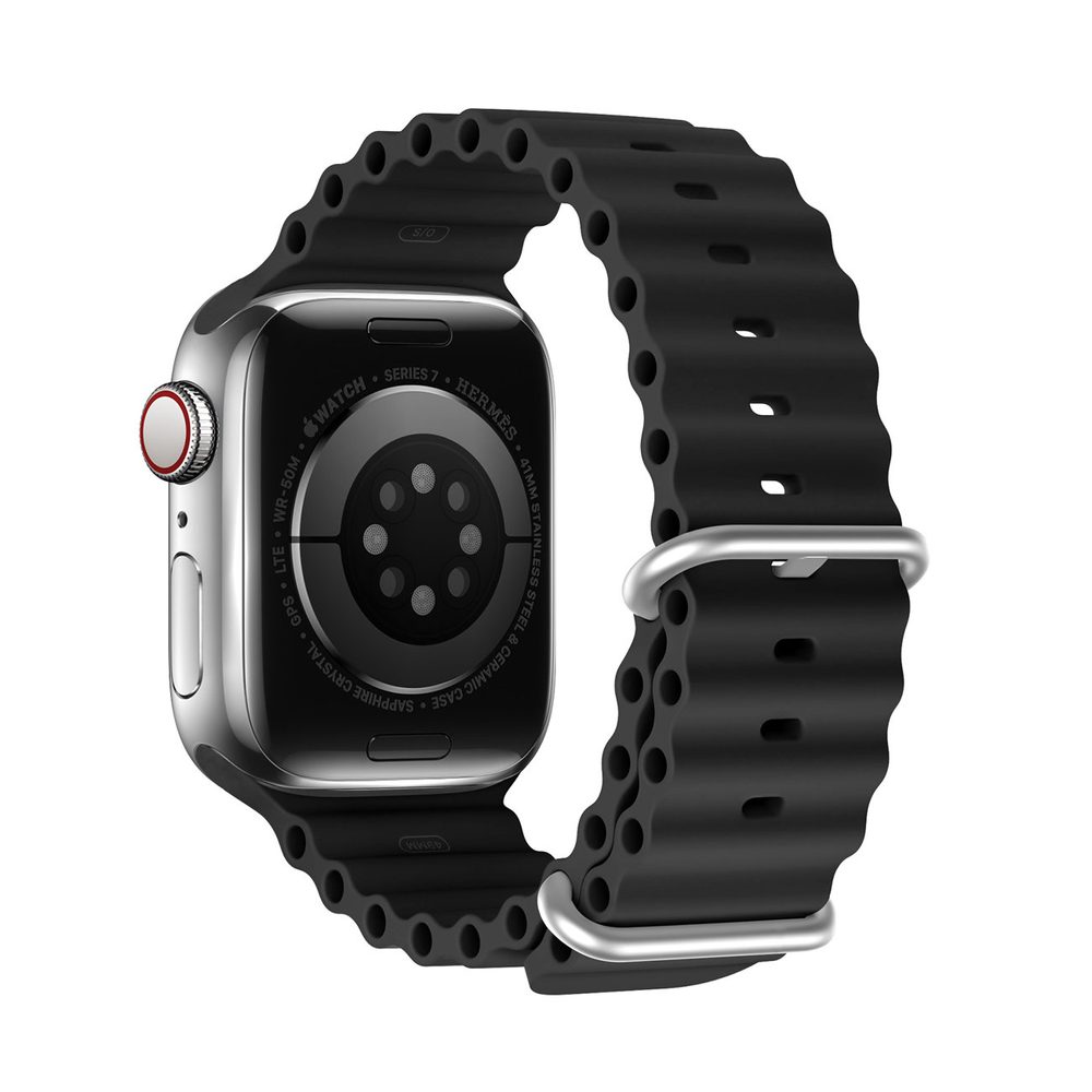 Pašček Dux Ducis, Apple Watch 8 / 7 / 6 / 5 / 4 / 3 / 2 / SE (41 / 40 / 38 Mm), črn