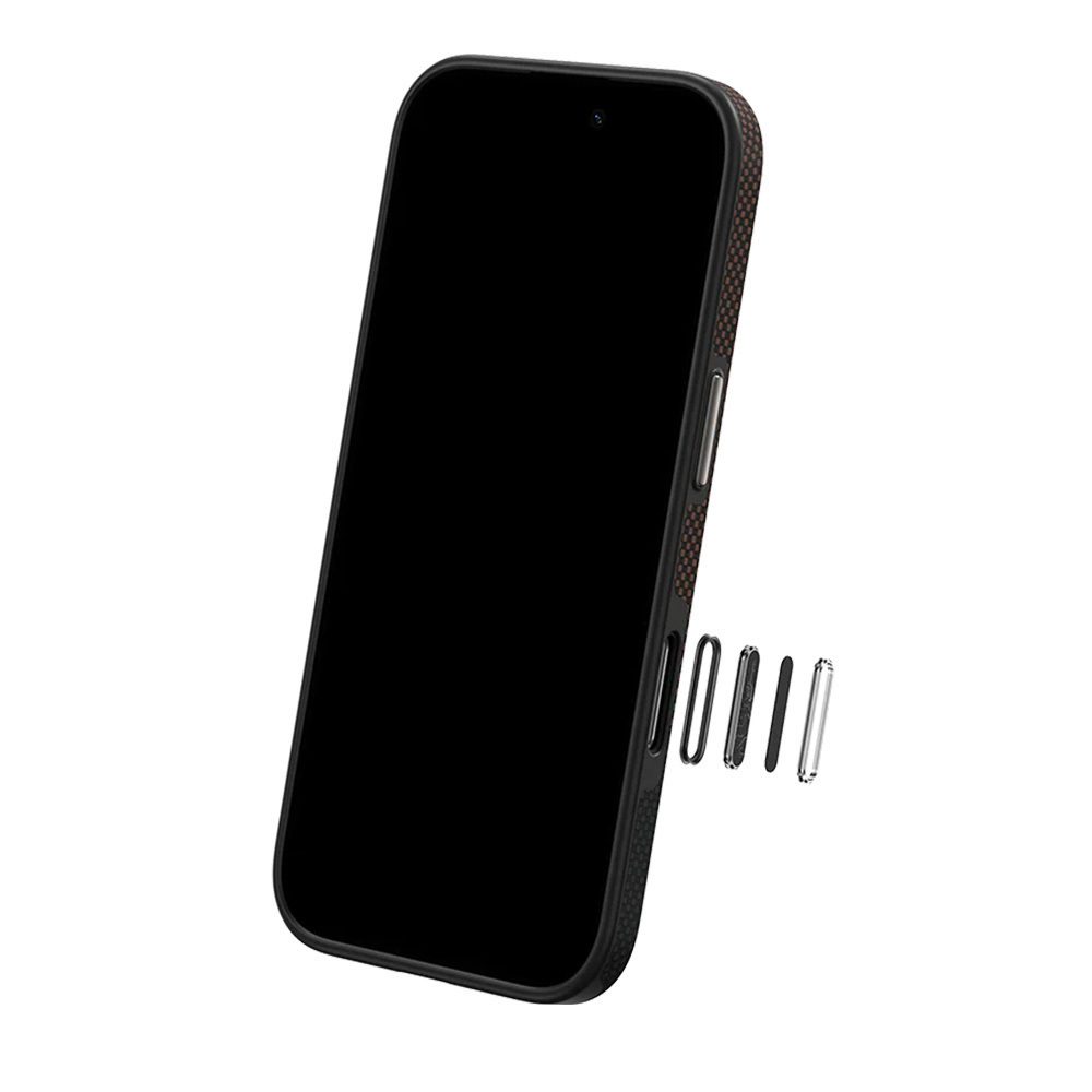 Benks Magnetic Armor Pro Kevlar obal Metal Frame, iPhone 16 Pro Max, čierny