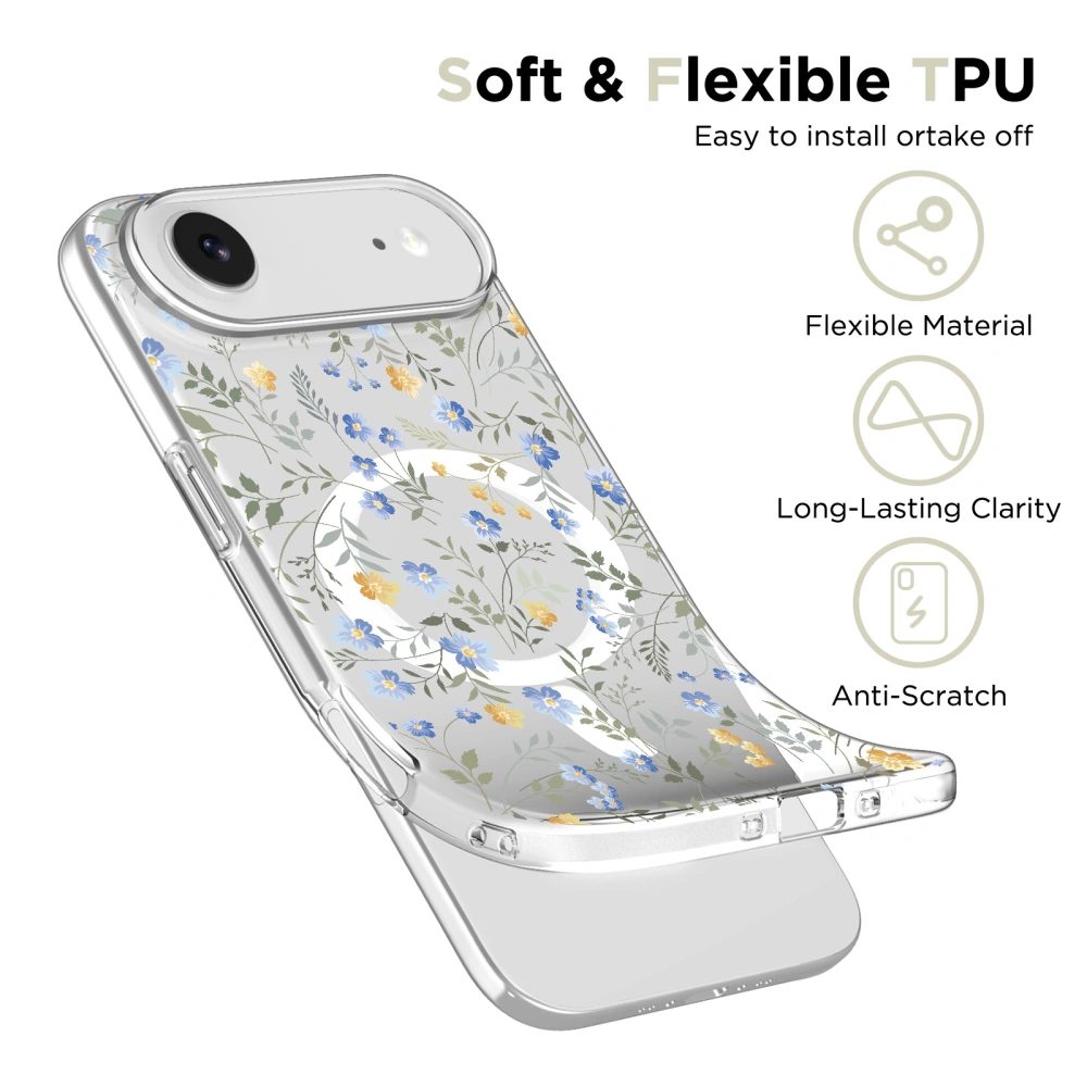 Tech-Protect Flexair MagSafe, iPhone Air, lúčne kvety