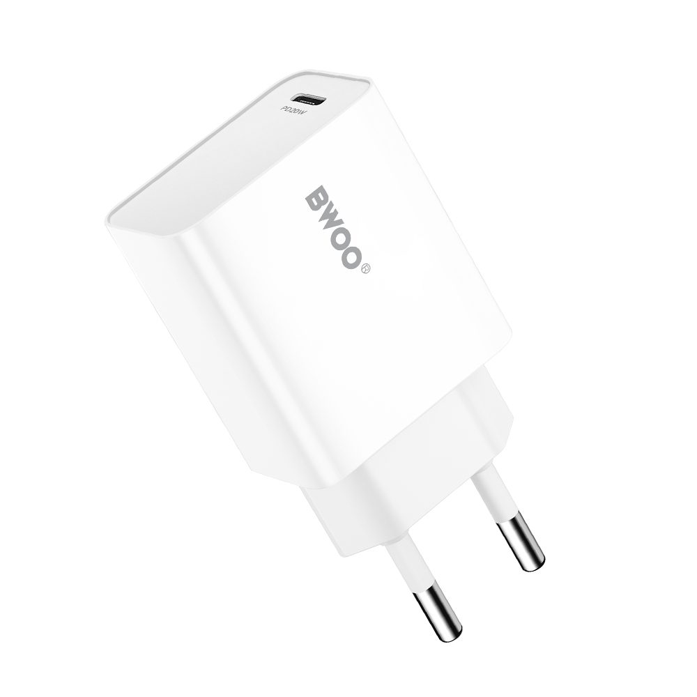 BWOO nabíjačka USB-C, 20W, biela