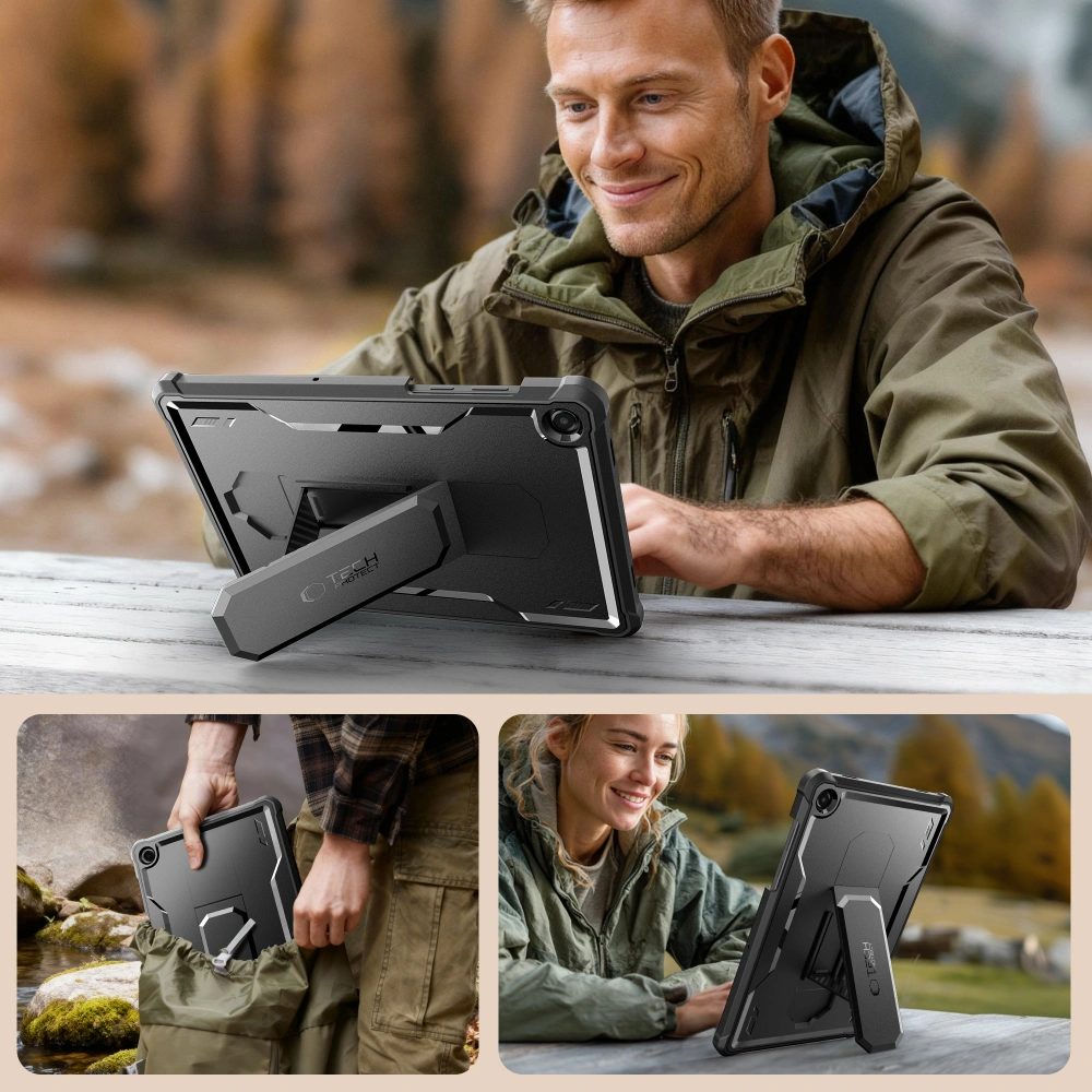 Tech-Protect Kevlar Pro puzdro, Samsung Galaxy Tab A9+ / A11+ 11.0 X210 / X215 / X216 / X230 / X235 / X236, čierne