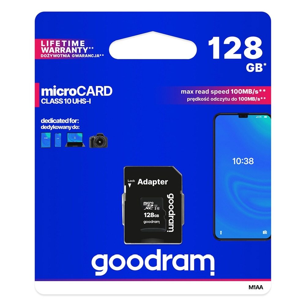 Micro SD Kártya Adapterrel 128 GB