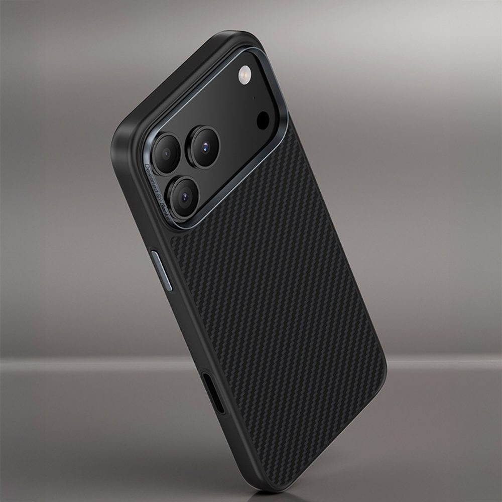 Benks Magnetic Armor Pro Kevlar obal Metal Frame, iPhone 17 Pro Max, čierny
