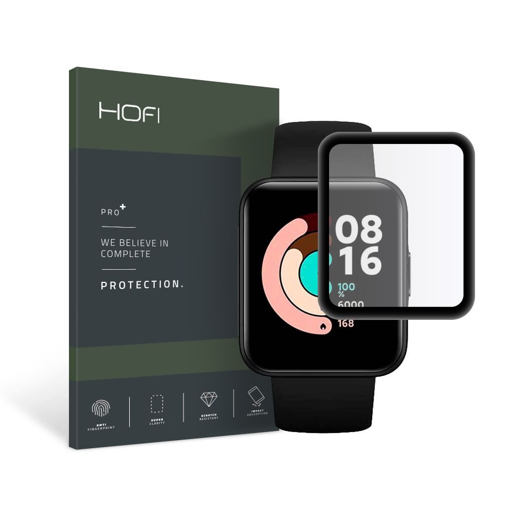 Hofi Hybrid Zaščitno Kaljeno Steklo, Xiaomi Redmi Watch 2 Lite, črno