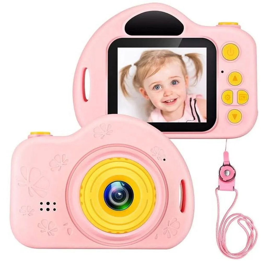 Levně Mini dětský fotoaparát 1080P, růžový
