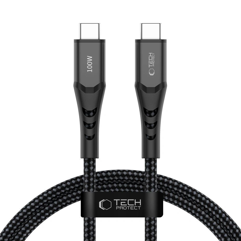 Levně Tech-Protect UB11T UltraBoost kabel USB-C, PD100W/QC3.0, 1m, černý