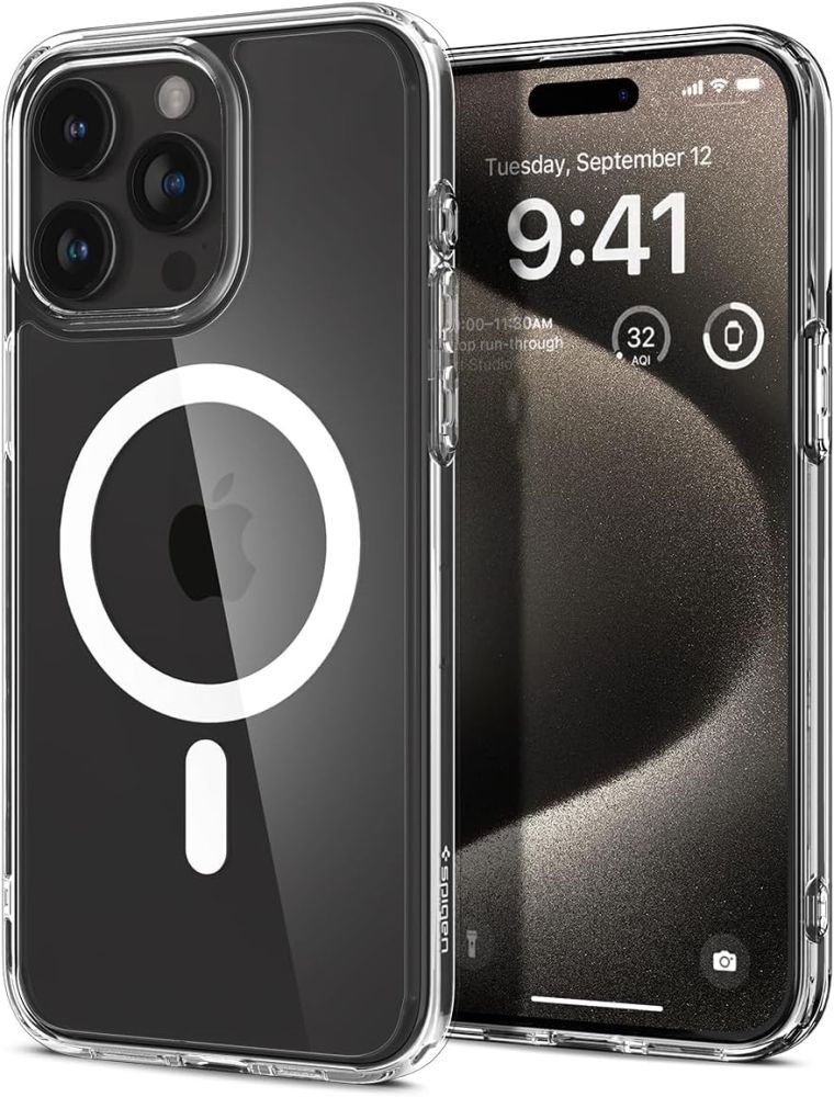 Spigen Ultra Hybrid Mag MagSafe, iPhone 15 Pro Max, fehér