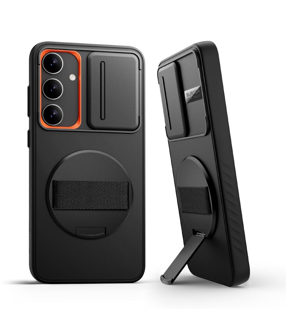 Levně Suritch 360° Kickstand Camprotector obal Samsung Galaxy S24, černý