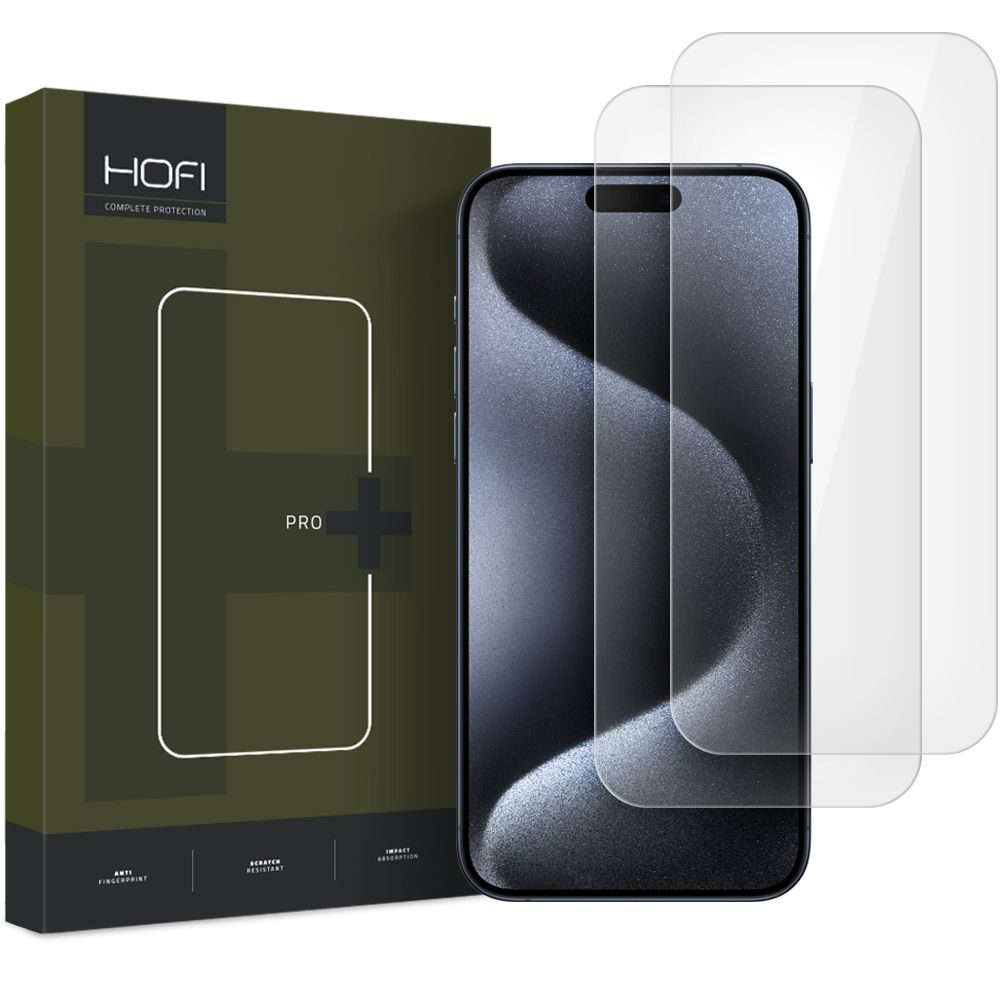 Hofi Pro+ Folie de sticlă securizată, iPhone 16 Pro Max, 2 buc, transparență
