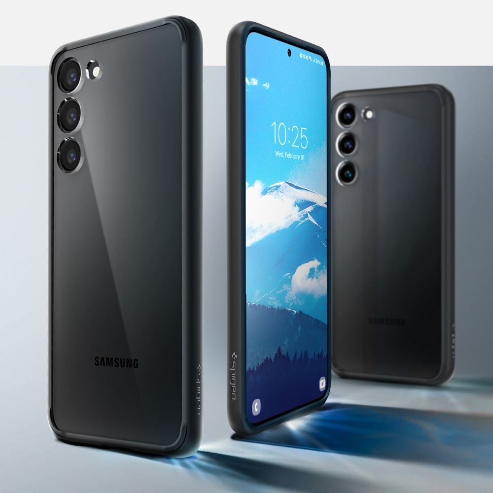 Hibrid Spigen Ultra Ovitek Za Mobilni Telefon, Samsung Galaxy S23, Mat črna