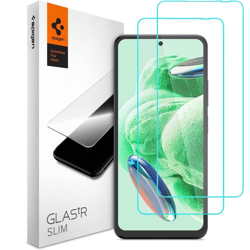 Spigen Glas.Tr Slim Zaščitno Kaljeno Steklo 2 Kosa, Xiaomi Redmi Note 12 5G / Poco X5 5G