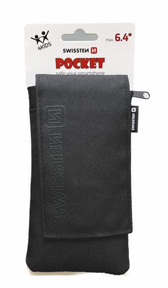 Etui Swissten Pocket 6,4, črn