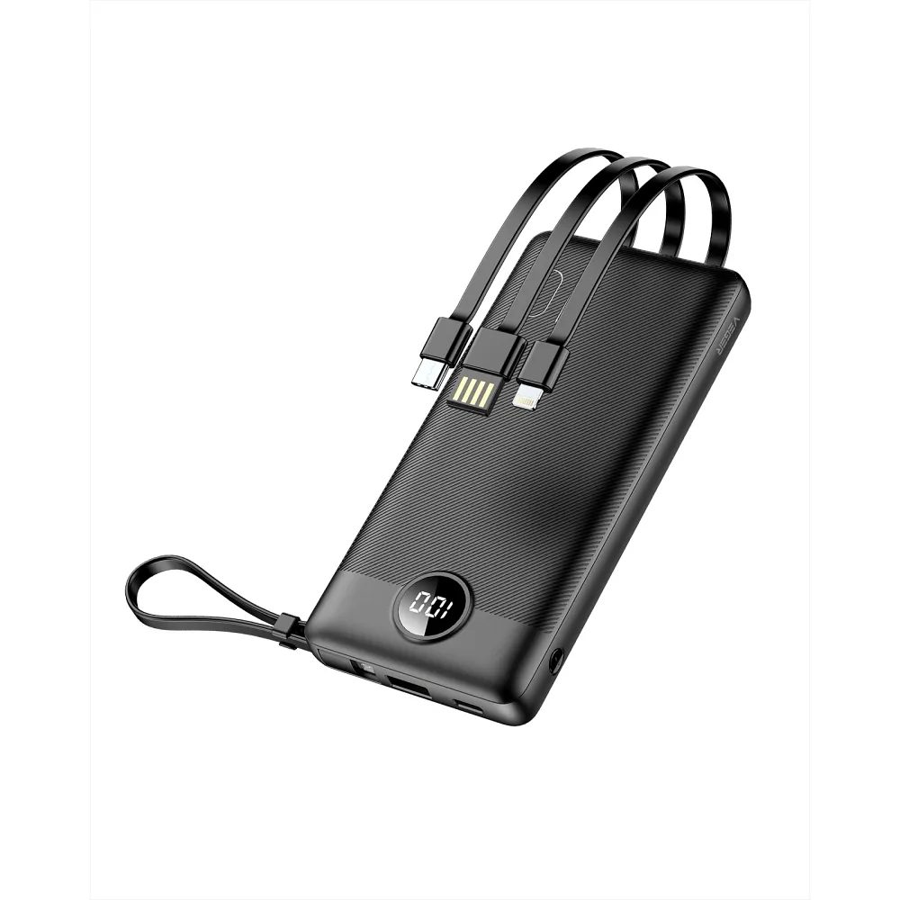 Veger C10 Power Bank 10.000mAh (Micro USB + USB-C + Lightning), Crna (W1116)