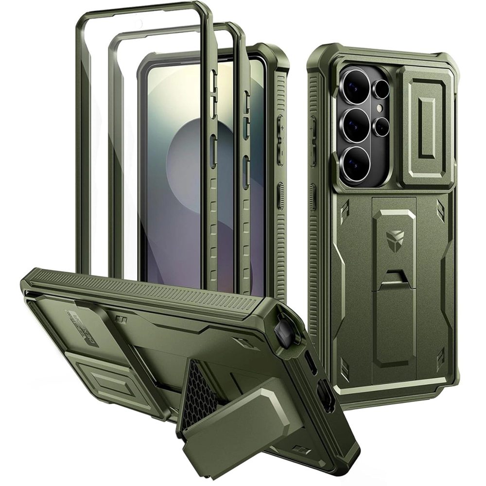 Dexnor 360 Kickstand Camprotector maska Samsung Galaxy S26 Ultra, zelena