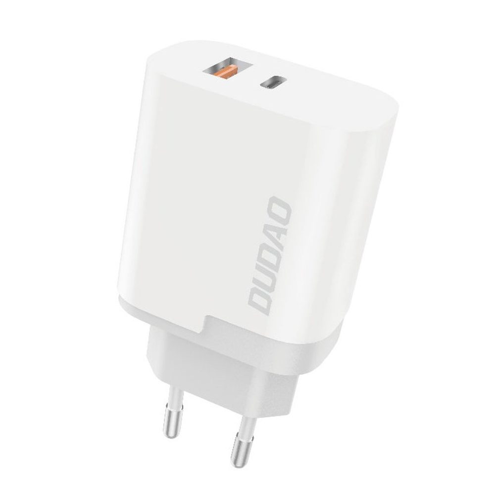 Dudao USB - USB-C, Power Delivery, Quick Charge 3.0, 3A, 22.5W, Töltő, Fehér, A6xsEU
