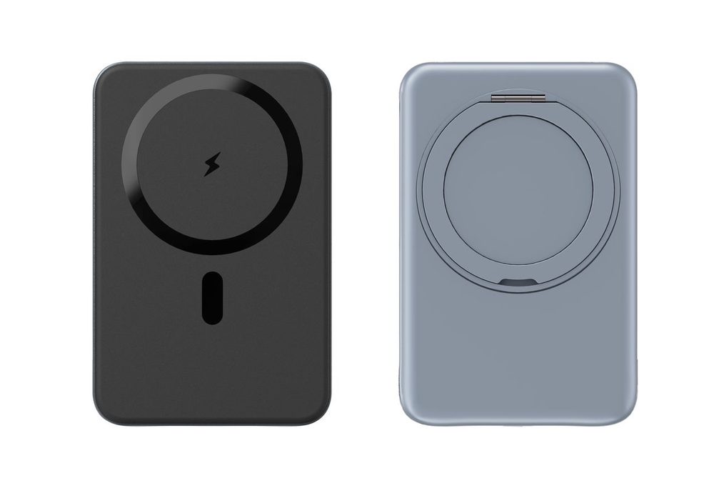 UltraThin MagSafe Powerbanka 10000 mAh s otočným stojanom, PD20W + 15W bezdrôtovo, striebornošedá