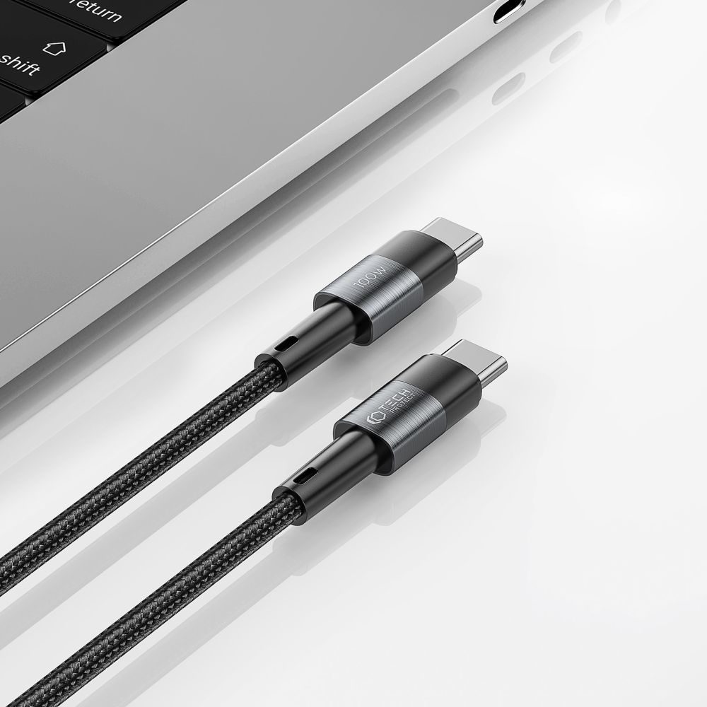 Tech-Protect UltraBoost Kabel USB-C, PD100W/5A, 1m, šedý