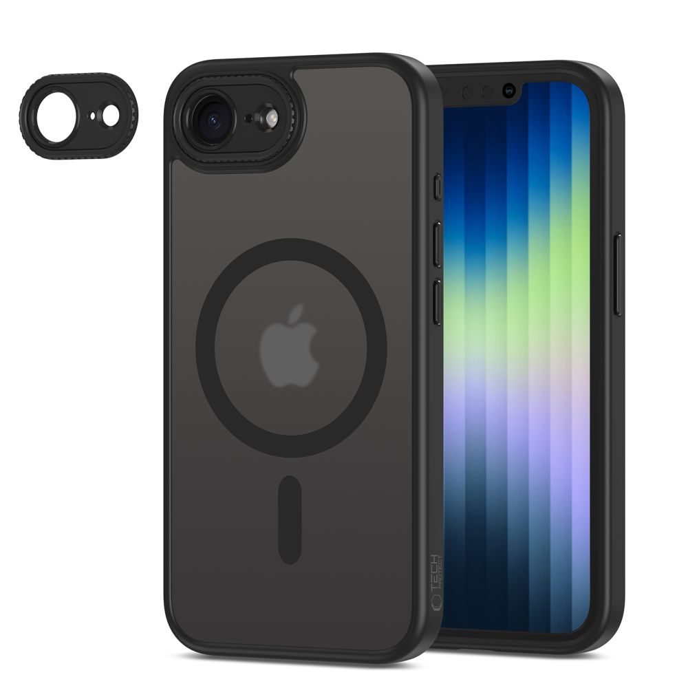 Tech-Protect MagCam MagSafe, iPhone 16e / 17e, čierny matný