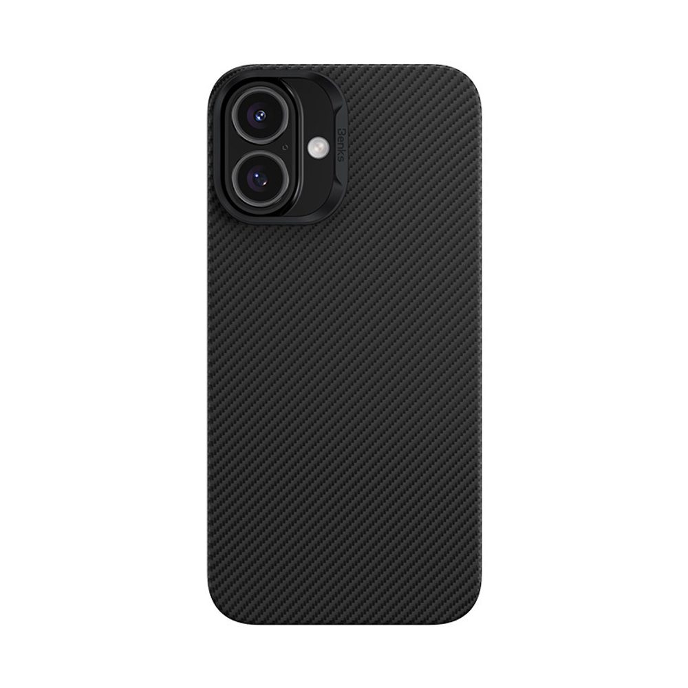Benks Magnetický Armor Air Kevlar obal PC Frame, iPhone 16, čierny