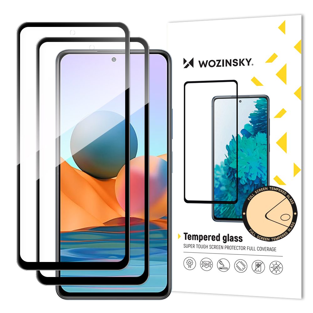 Wozinsky 2x 5D Tvrzené sklo, Xiaomi Redmi Note 10 Pro / Note 12 / Note 12 5G / Note 12 Pro / Note 12 Pro+, černé